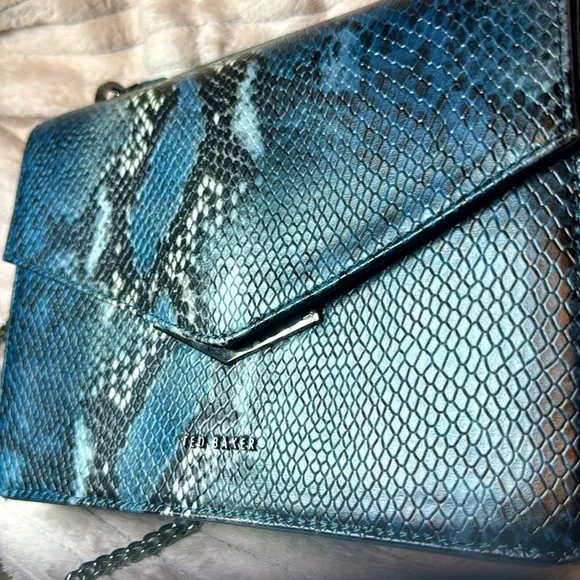Ted Baker Enaaria Snake Print Leather Crossbody Bag NEW CONDITION - Picture 1 of 11